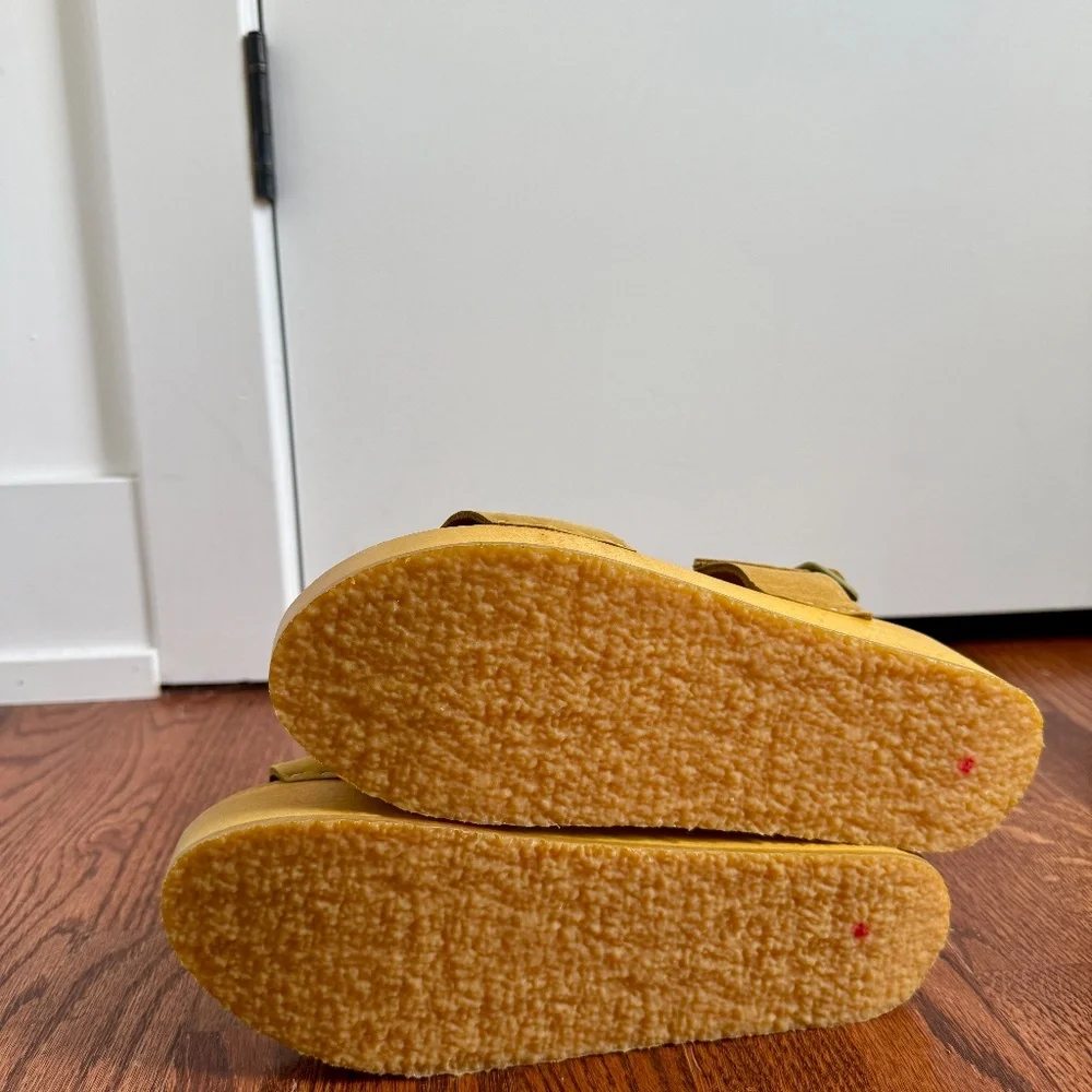 Bryr Mustard Yellow Platform Sandals